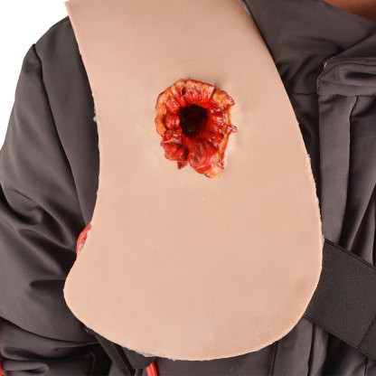 Wearable Chest Gunshot Wound Model for Penetrating Chest Injury Training