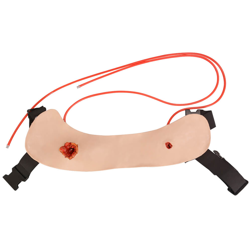 Wearable Chest Gunshot Wound Model for Penetrating Chest Injury Training