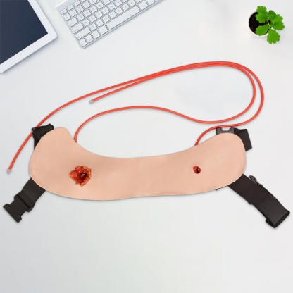 Wearable Chest Gunshot Wound Model for Penetrating Chest Injury Training