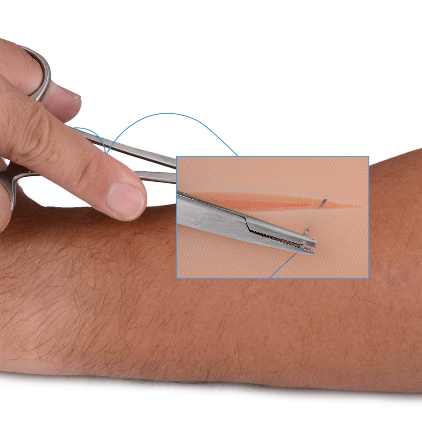 Wearable Suture Practice Pad with Dual Mesh Layers 
