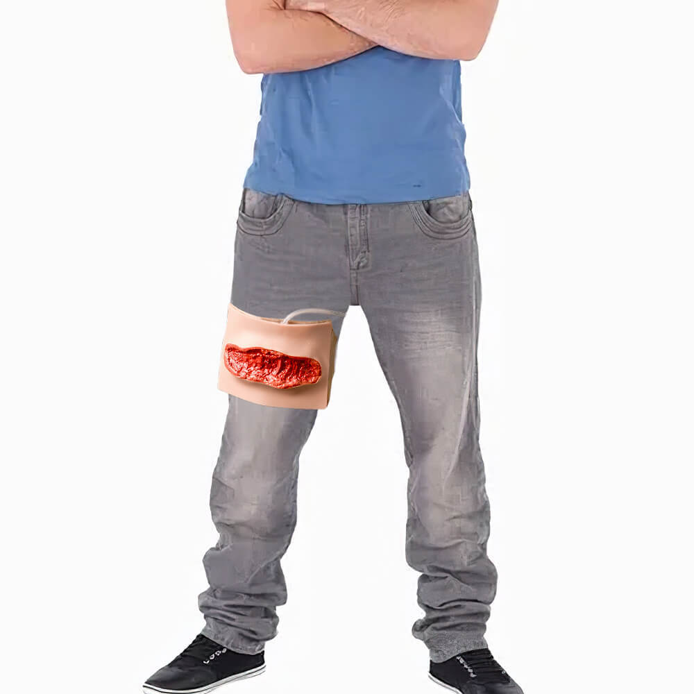 Wearable Thigh Laceration Wound Packing Trainer Kit
