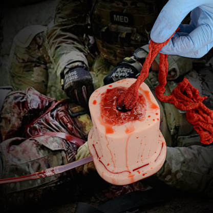 Simulated Blood Powder Training Kit with Gauze (3 x 40g + 10 Pads)