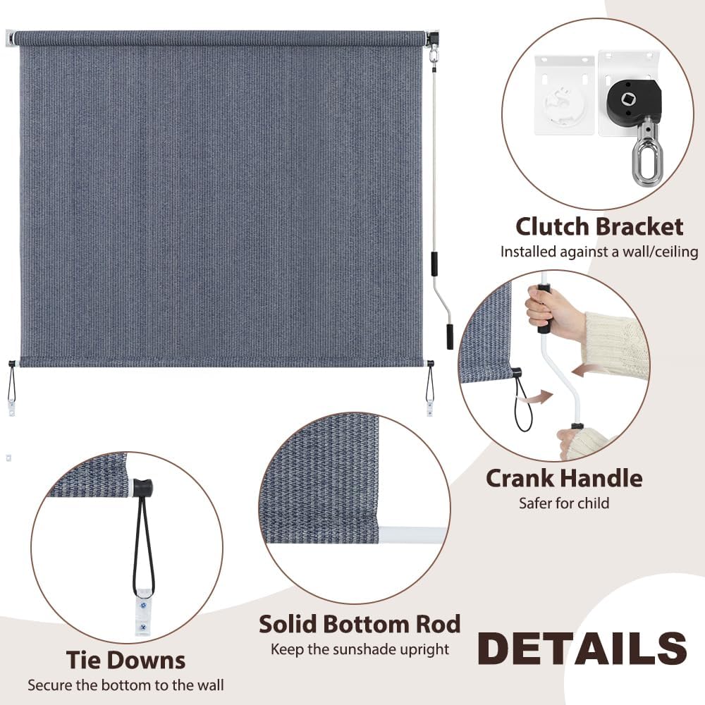 SEEYE Cordless Sunshade Roller Shades