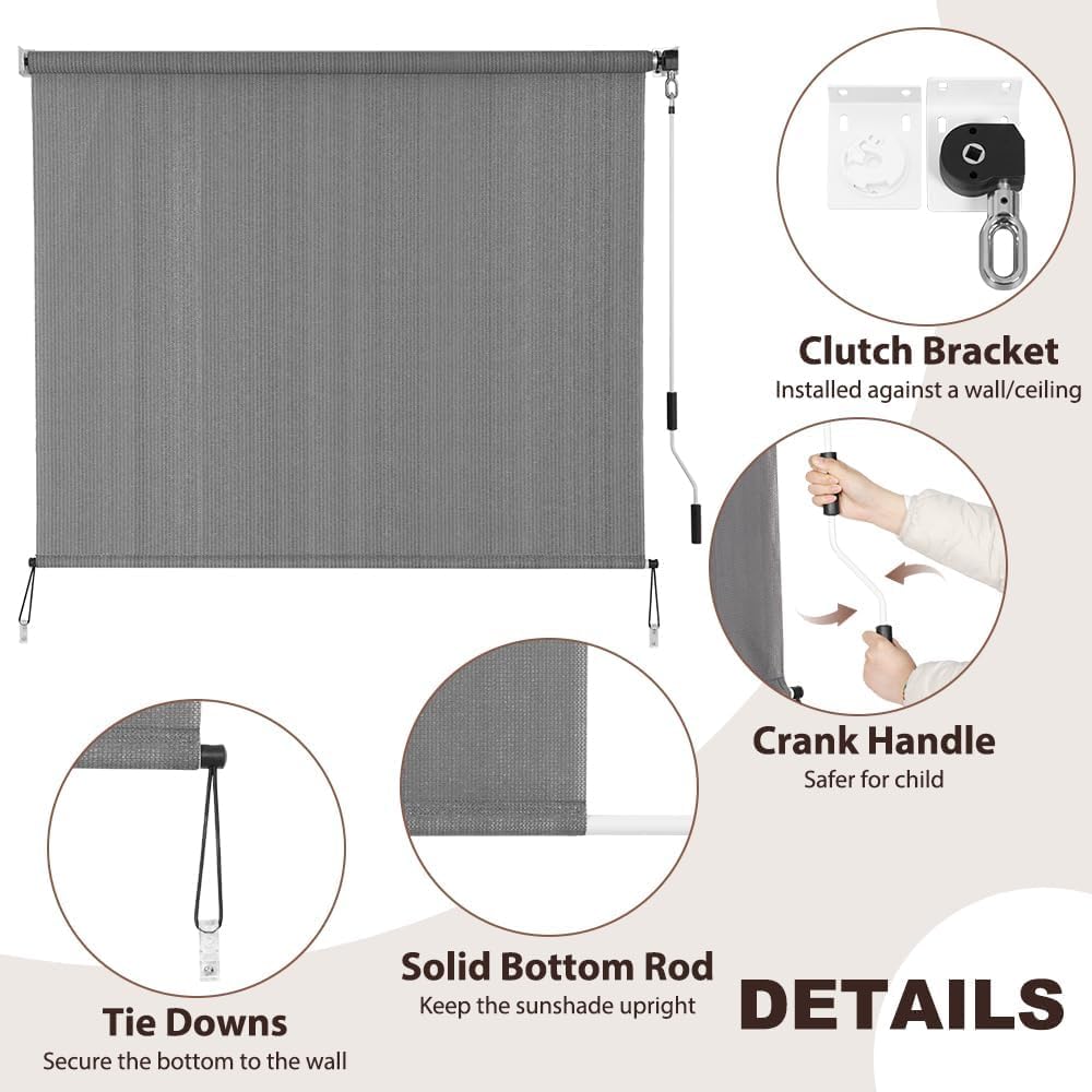 SEEYE Cordless Sunshade Roller Shades