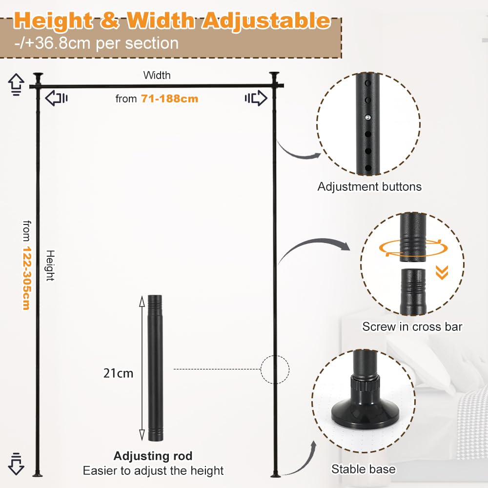 SEEYE Room Divider Curtain Rod