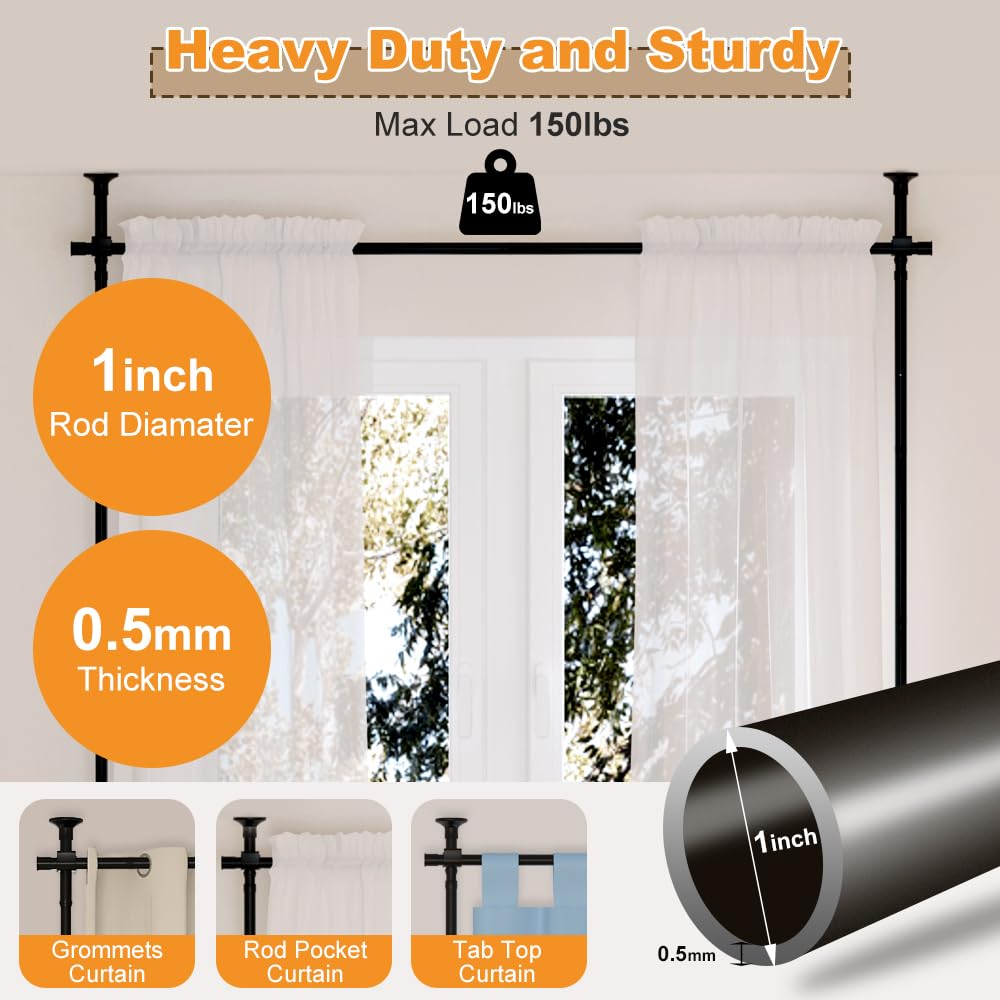 SEEYE Room Divider Curtain Rod