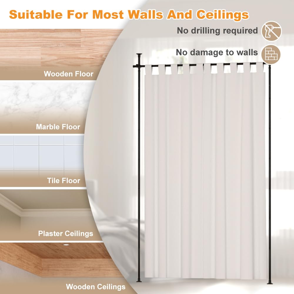 SEEYE Room Divider Curtain Rod