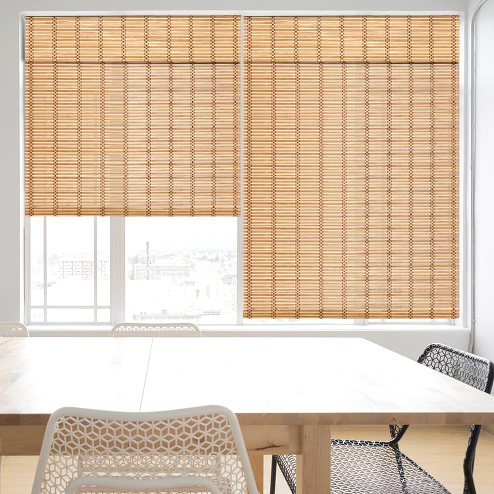 SEEYE Cordless Bamboo Blinds Shades