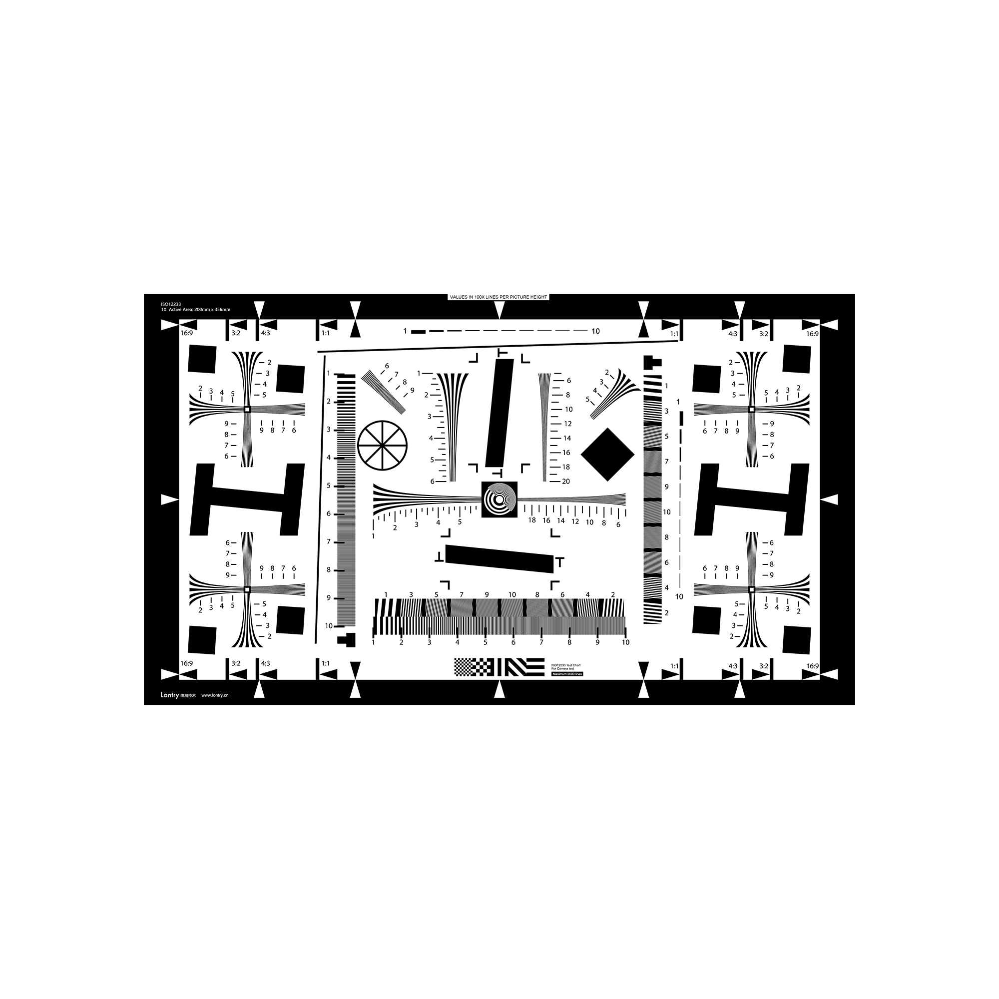 White Film Test Calibration Targets / Charts