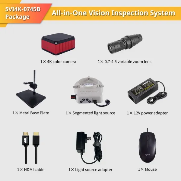 Hệ thống kiểm tra hình ảnh thông minh SVI4K-0745 không cần thiết lập máy tính | Oklab®️