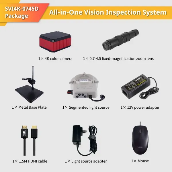 Hệ thống kiểm tra hình ảnh thông minh SVI4K-0745 không cần thiết lập máy tính | Oklab®️