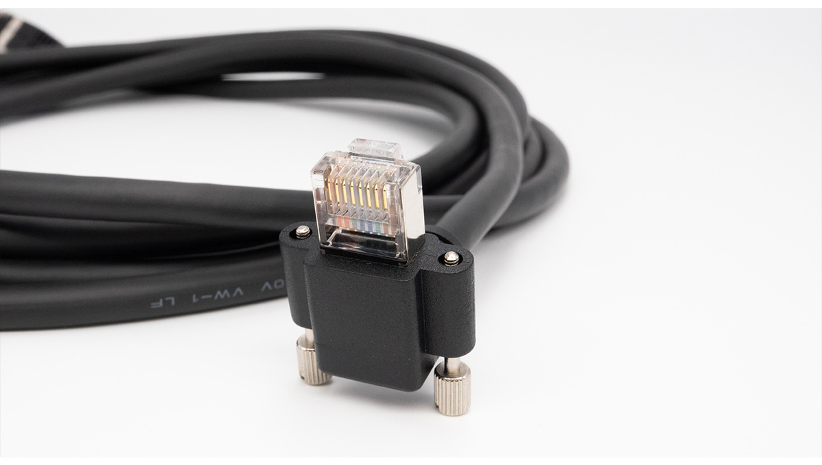GigE vision Cat5E High Flex Ethernet Up Angle Horizontal