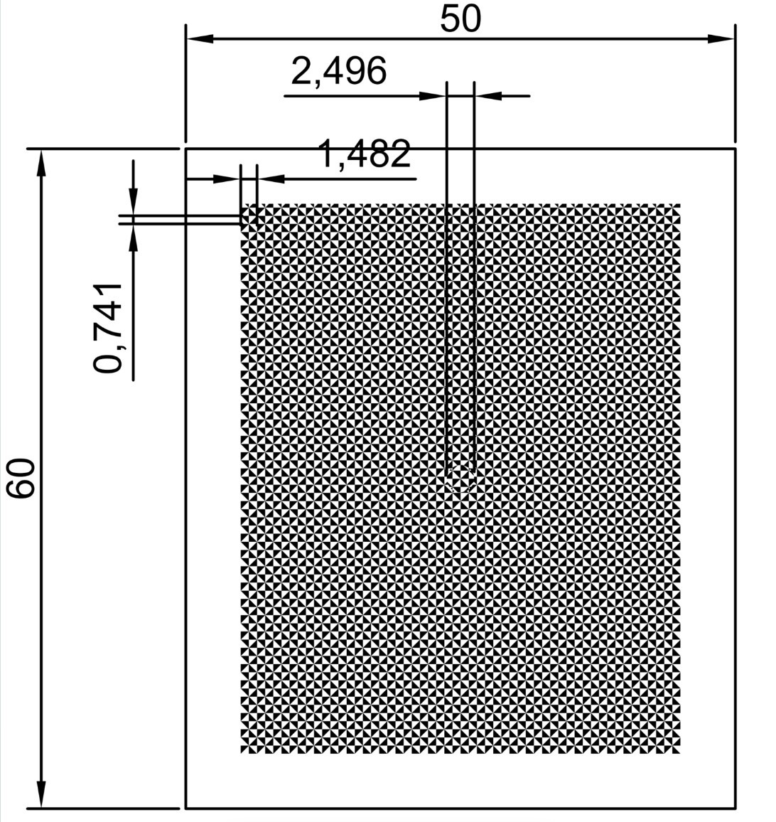 2*ceramic calibration target VC-CT-50X60-1