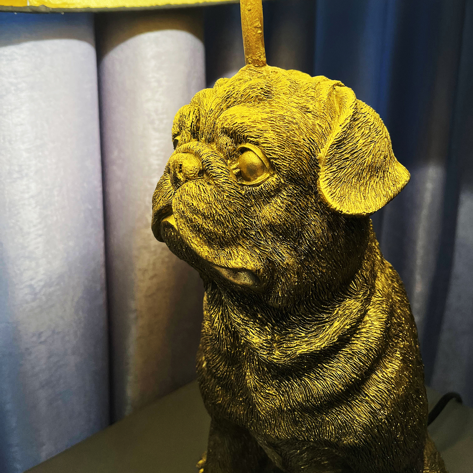 Pug Dog Resin Table Lamp