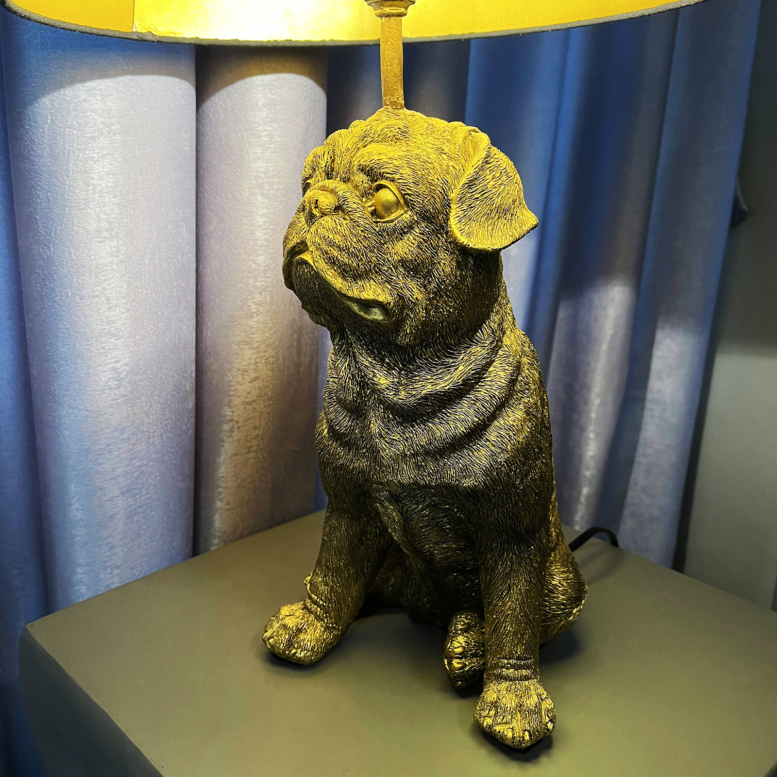 Pug Dog Resin Table Lamp