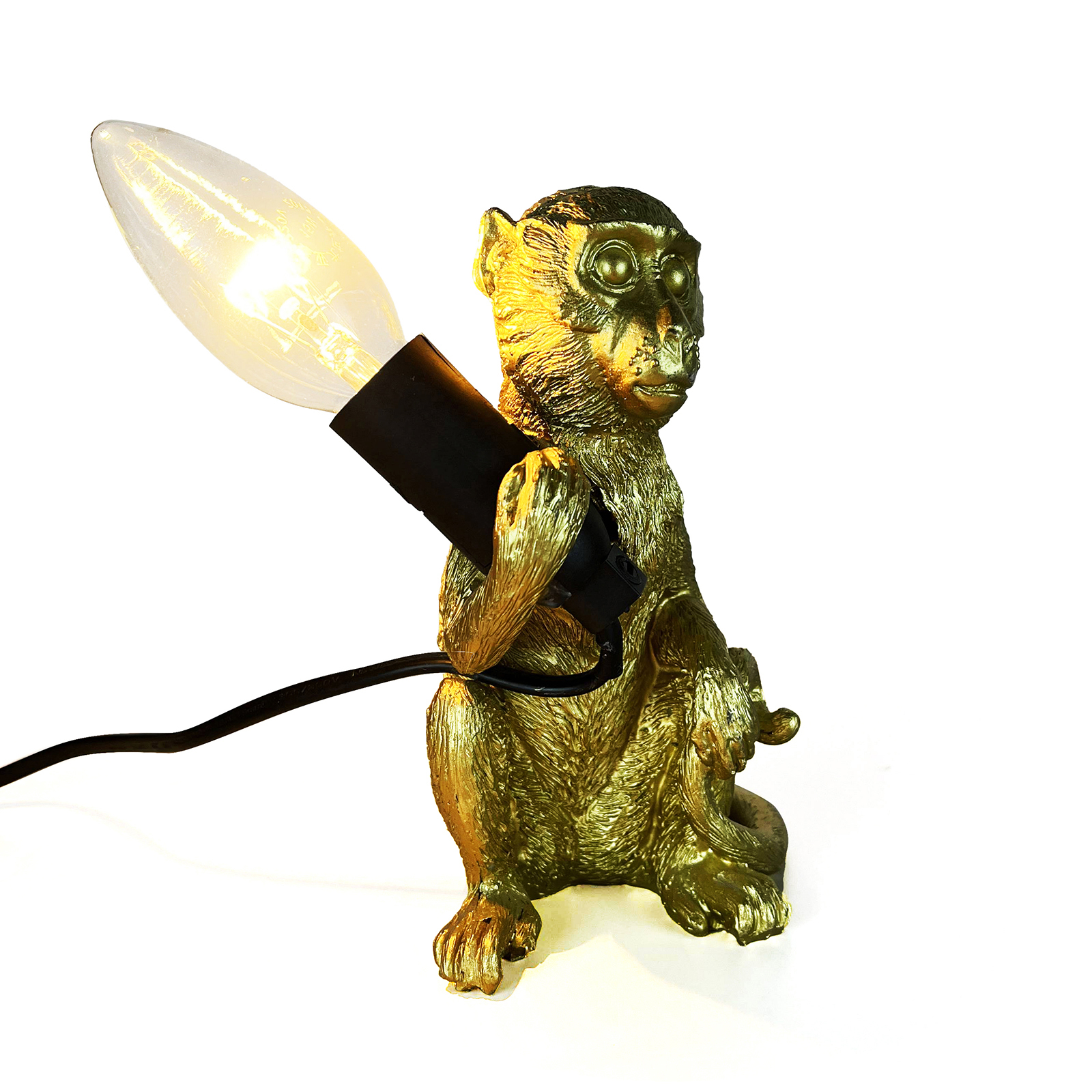 Little Monkey Resin Table Lamp