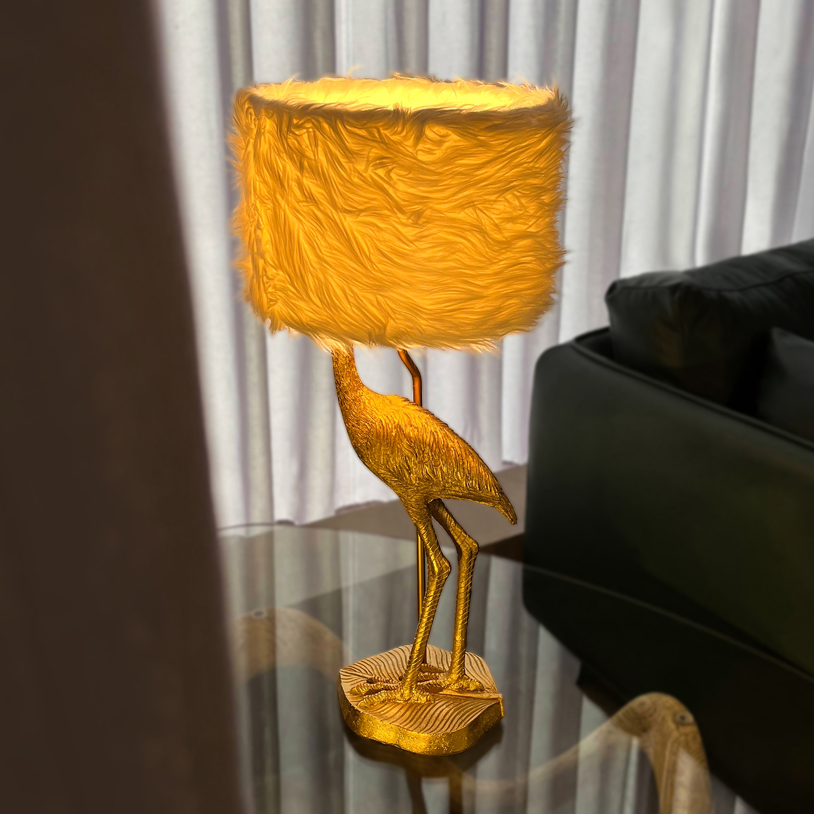 Flamingo Resin Table Lamp