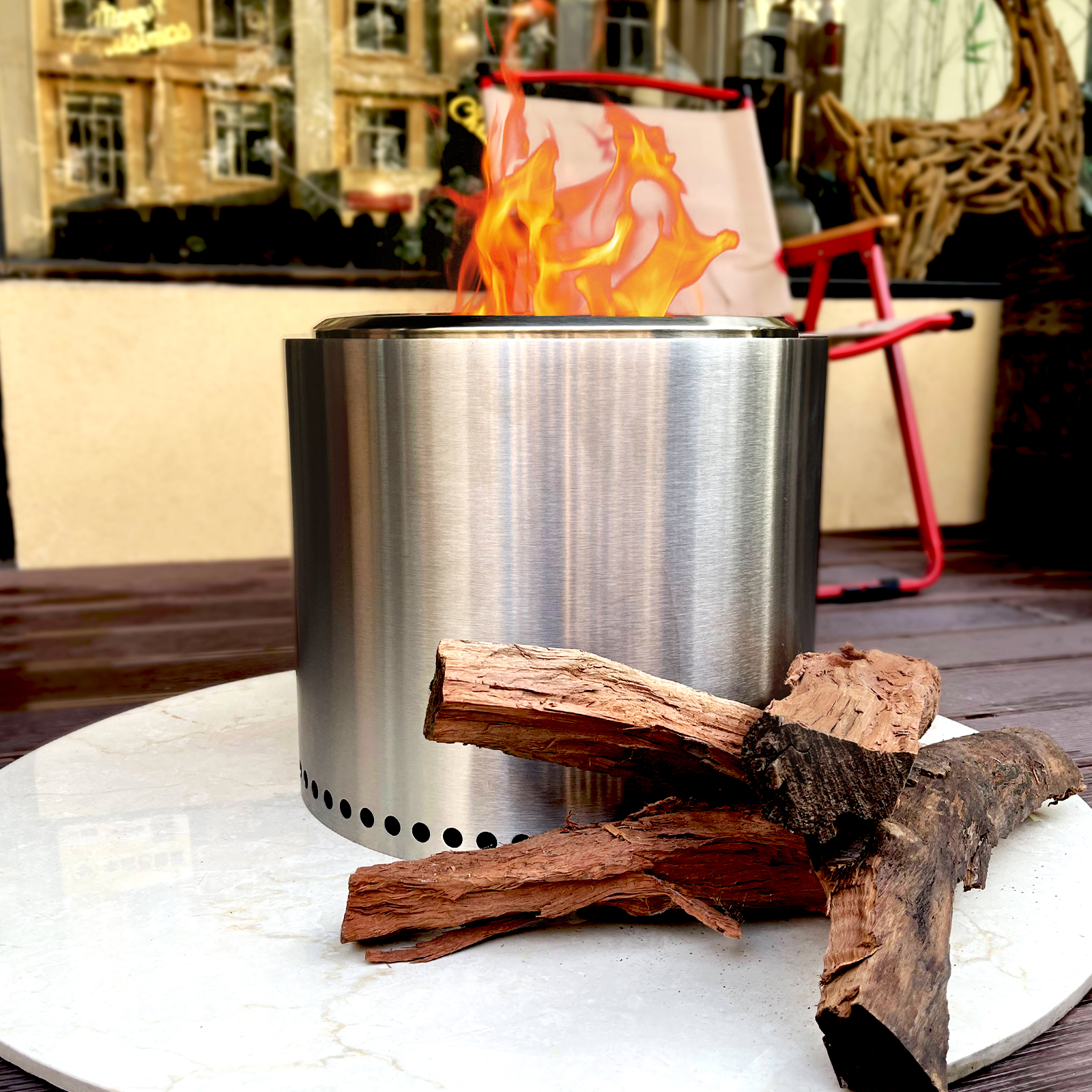 Stainless Steel Portable Low Smoke Wood Burning Fire Pit