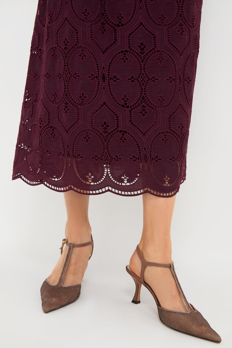 Navy Eyelet Delaney Dress