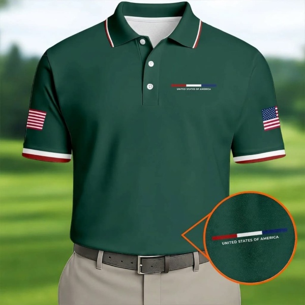Men's Retro Independence Day Cross Print Polo Shirt(🎁BUY 2 FREE SHIPPING)