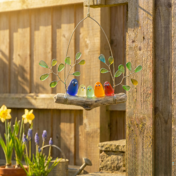 🌈Seaglass Rainbow Birds