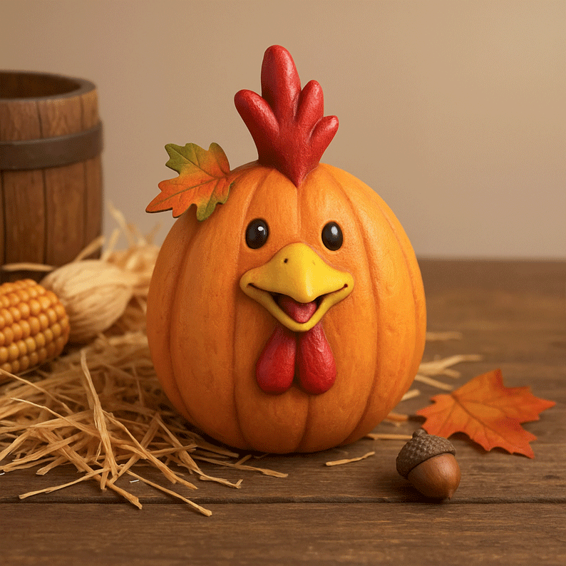 Farm Animal Pumpkin Figurines