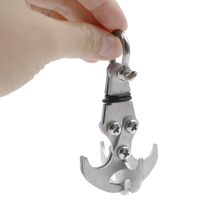 Outdoor Mountaineering Grappling Hook | Stainless Steel Folding Gravity Hook