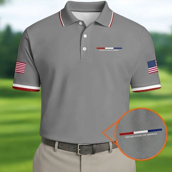 Men's Retro Independence Day Cross Print Polo Shirt(🎁BUY 2 FREE SHIPPING)