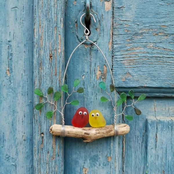 🌈Seaglass Rainbow Birds