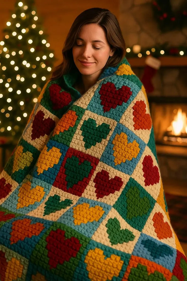 Crochet Blanket Pattern: Love Heart