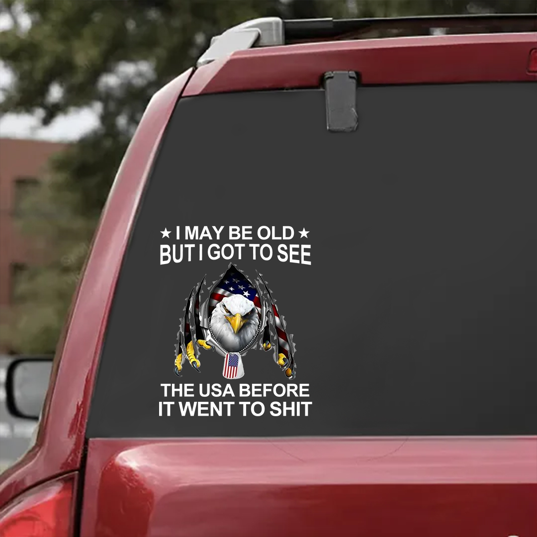I May Be Old Veterans Stickers