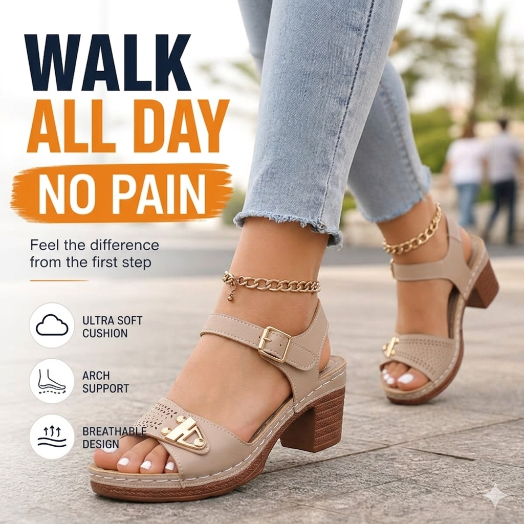 🔥2026 Summer Best Seller🔥Block Heel Sandals - Effortless height. All-day comfort
