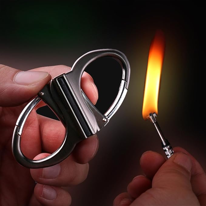 🎁🔥Permanent Match Infinity Lighter with Multitool Keychain