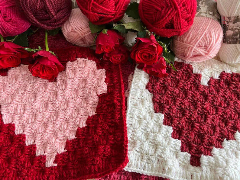 Crochet Blanket Pattern: Love Heart