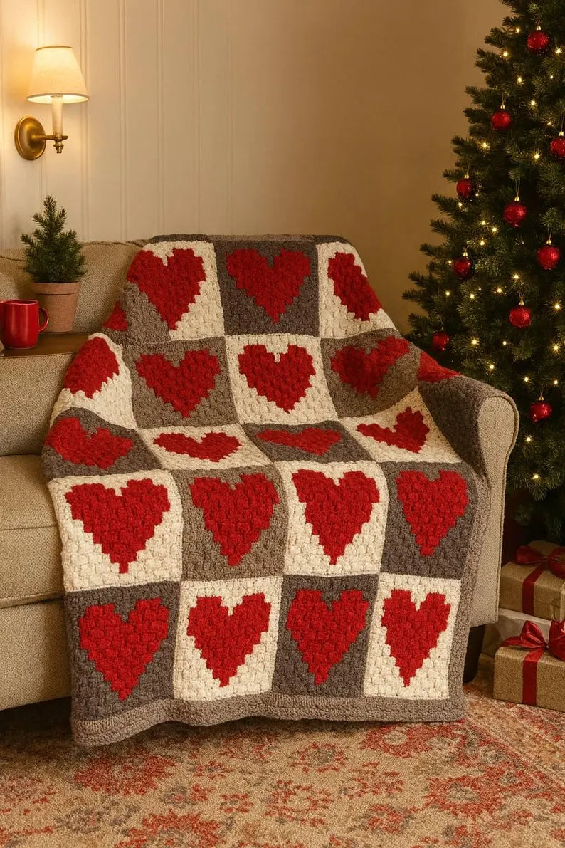 Crochet Blanket Pattern: Love Heart