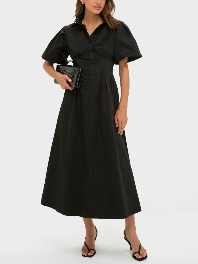 Navy Eyelet Delaney Dress