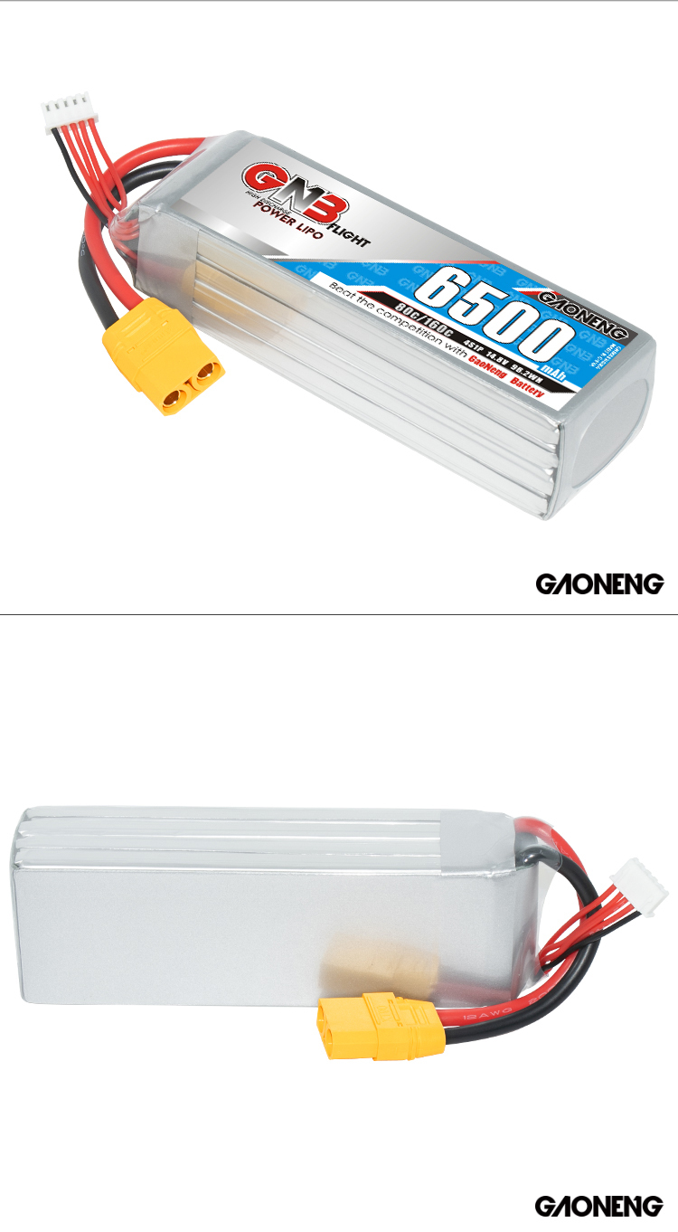 GAONENG GNB 4S 14.8V 6500mAh 80C LiPo Battery XT90