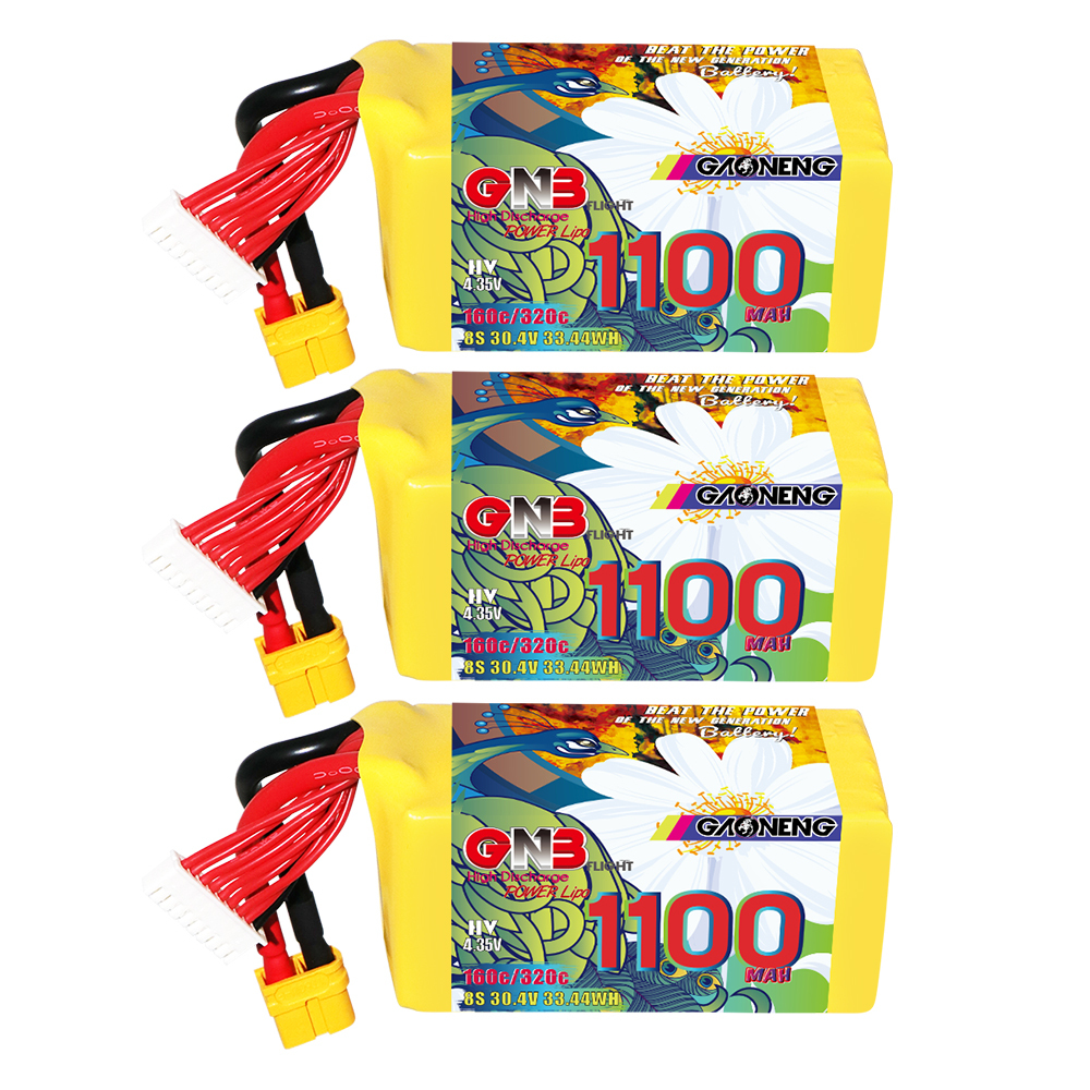 GAONENG GNB LiHV 8S 30.4V 1100mAh 160C XT60 LiPo Battery