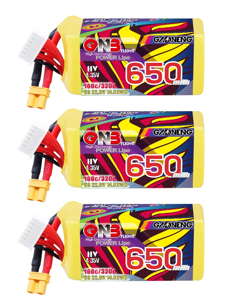 GAONENG GNB LiHV 6S 22.8V 650mAh 160C XT30 LiPo Battery
