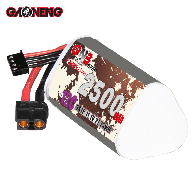 GAONENG GNB 3S 11.1V 2500mAh 10C XT60 Li-ion Battery made with 18650 cells