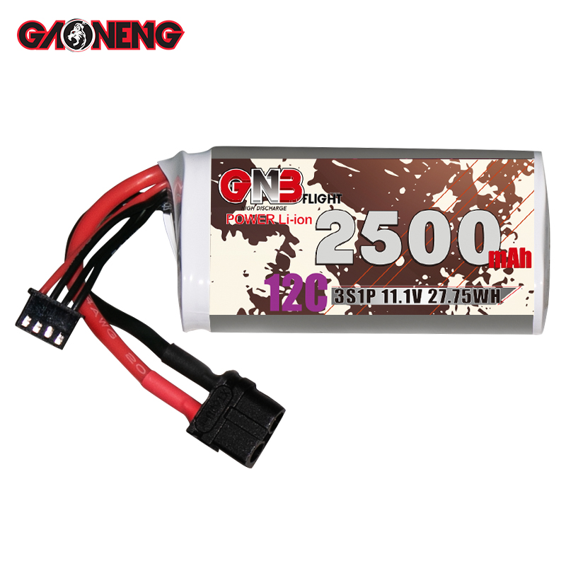 GAONENG GNB 3S 11.1V 2500mAh 10C XT60 Li-ion Battery made with 18650 cells