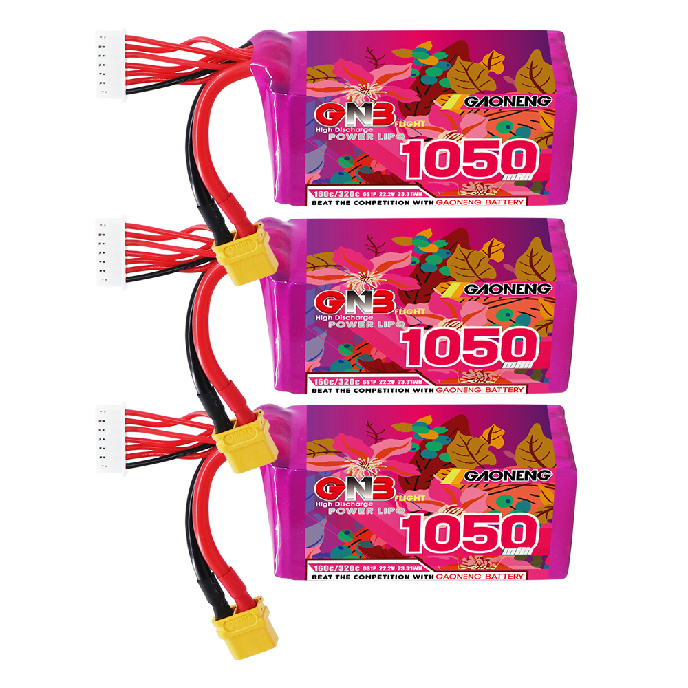 GAONENG GNB 6S 22.2V 1050mAh 160C XT60 LiPo Battery