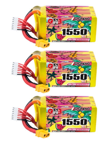 GAONENG GNB 6S 22.2V 1550mAh 140C XT60 LiPo Battery