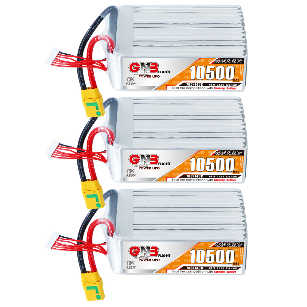 GAONENG GNB 6S 22.8V HV 10500mAh 70C RC LiPo Battery XT90S