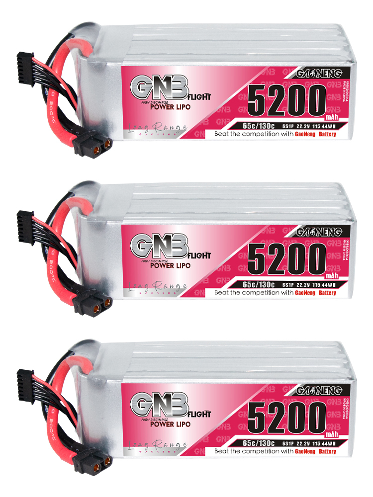 GAONENG GNB 6S 22.2V 5200mAh 65C LiPo Battery XT60