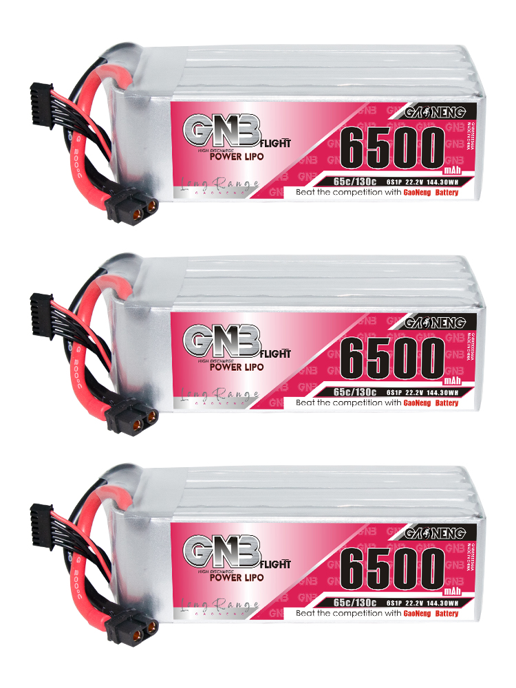 GAONENG GNB 6S 22.2V 6500mAh 65C LiPo Battery XT60