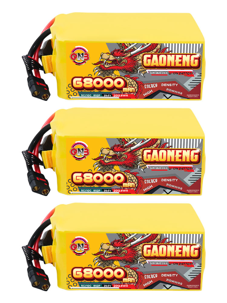 GAONENG GNB 68000mah 8S 29.6V 5C QS8 Semi Solid State Li-ion Battery 310WH/kg