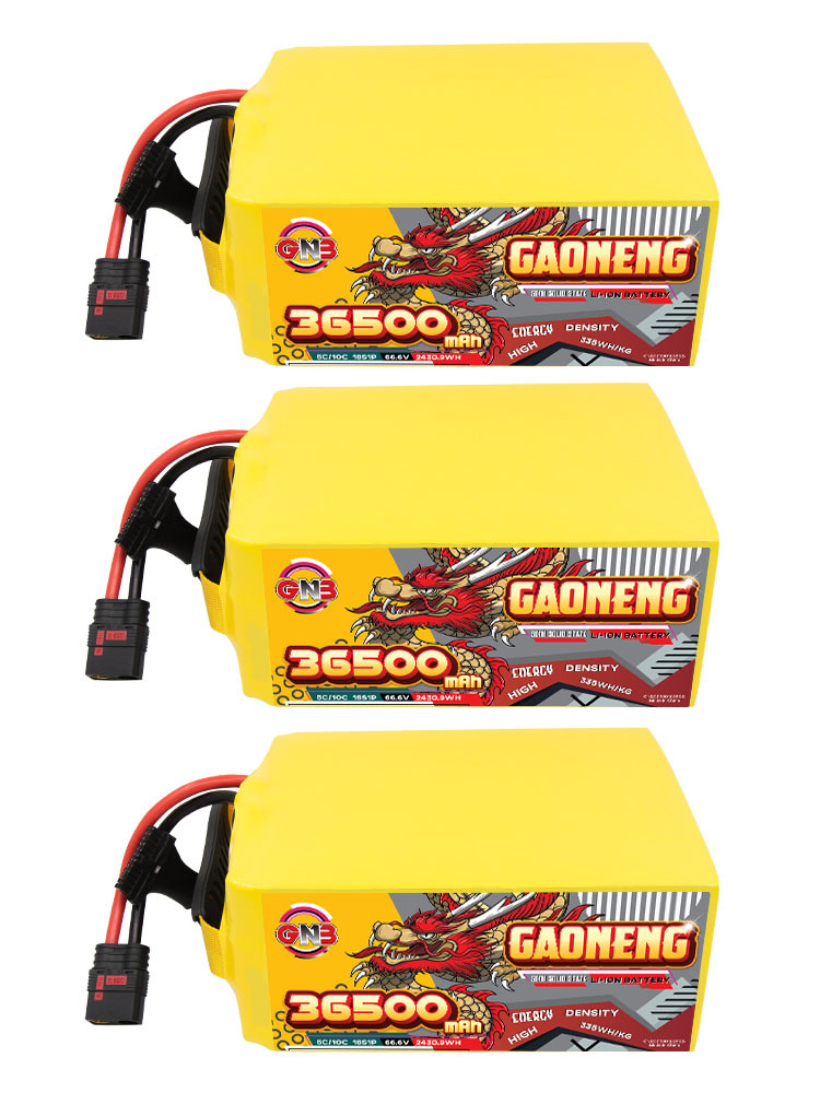 GAONENG GNB 36500mah 18S 66.6V 5C QS8 Semi Solid State Li-ion Battery 335WH/kg