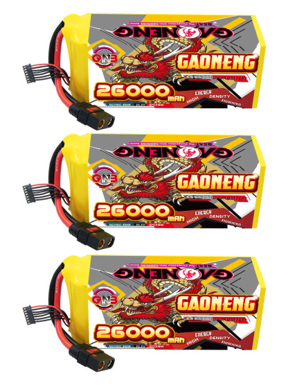 GAONENG GNB 26000mah 6S 22.2V 5C QS8 Semi Solid State Li-ion Battery 310WH/kg