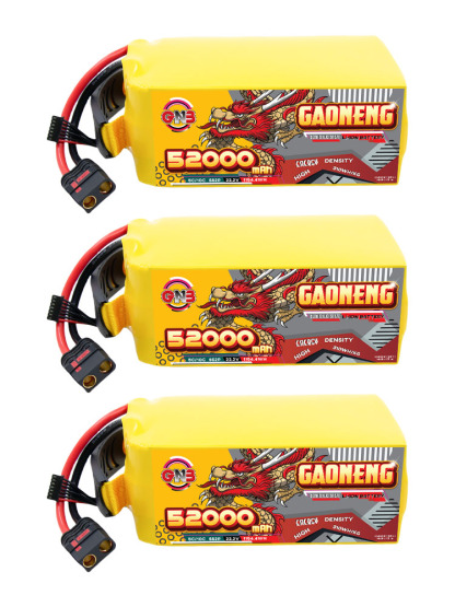 GAONENG GNB 52000mah 6S 22.2V 5C QS8 Semi Solid State Li-ion Battery 310WH/kg